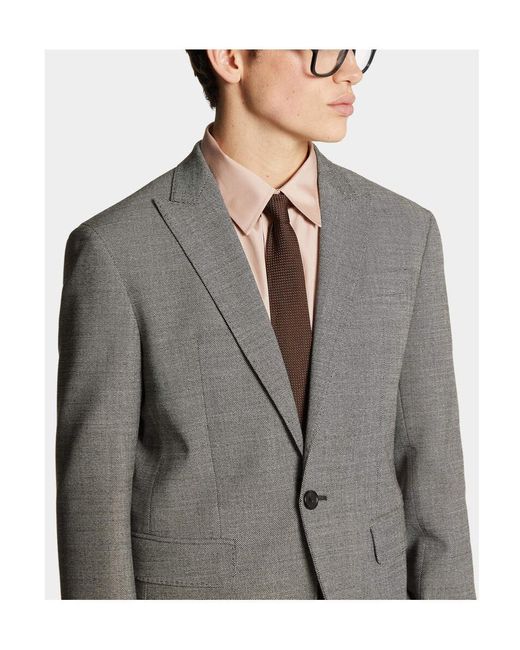 DSquared² Gray Two-Piece Single-Breasted Suit for men