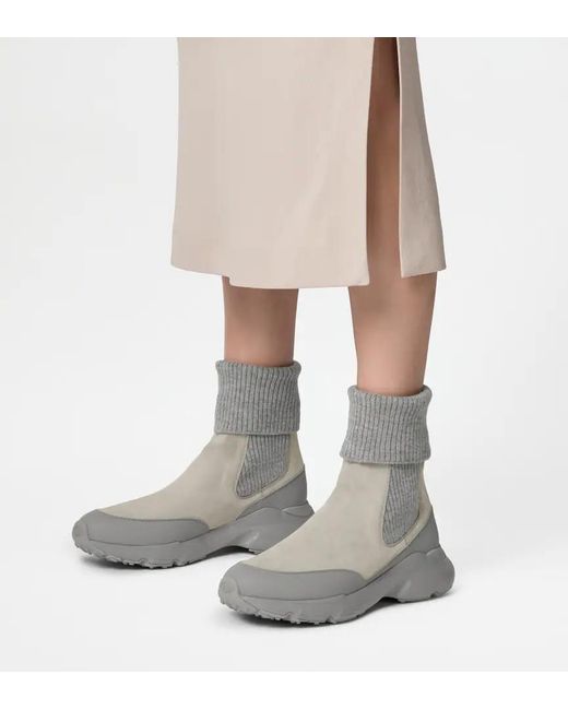 Tod's Gray Panelled Sneakers