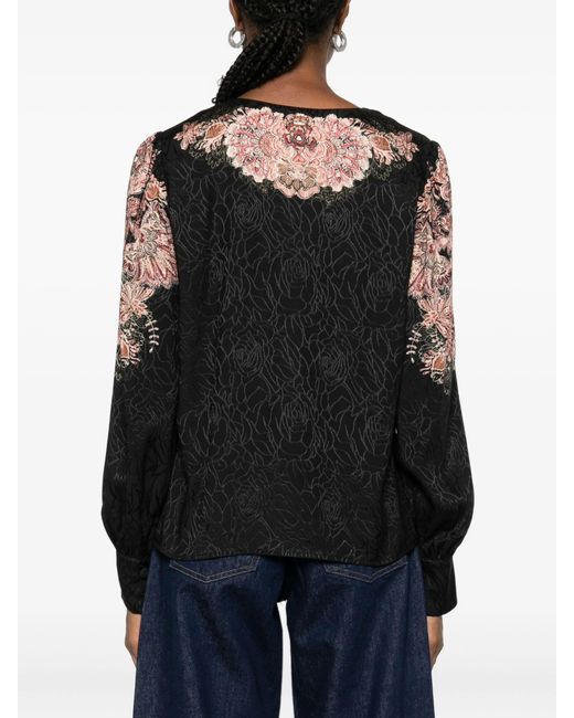 Twinset Black Floral Shirt