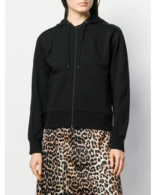 KENZO Black Rear Logo Print Zipped Hoodie