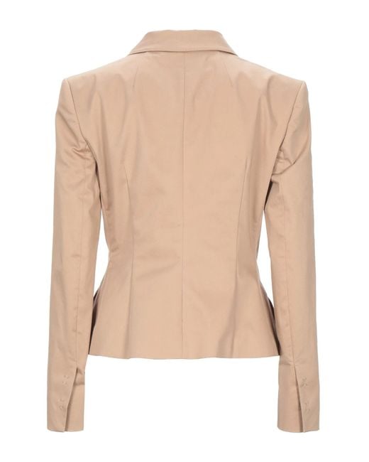 Dolce & Gabbana Natural Solid Color Stretch Long-Sleeve Jacket