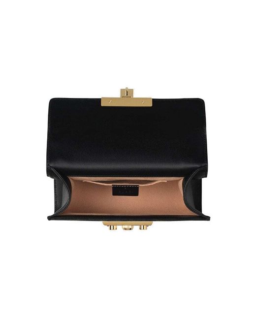 Gucci Natural Gg Bees Padlock Small Shoulder Bag