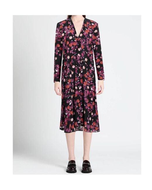 Isabel Marant Red Floral Pattern Dress