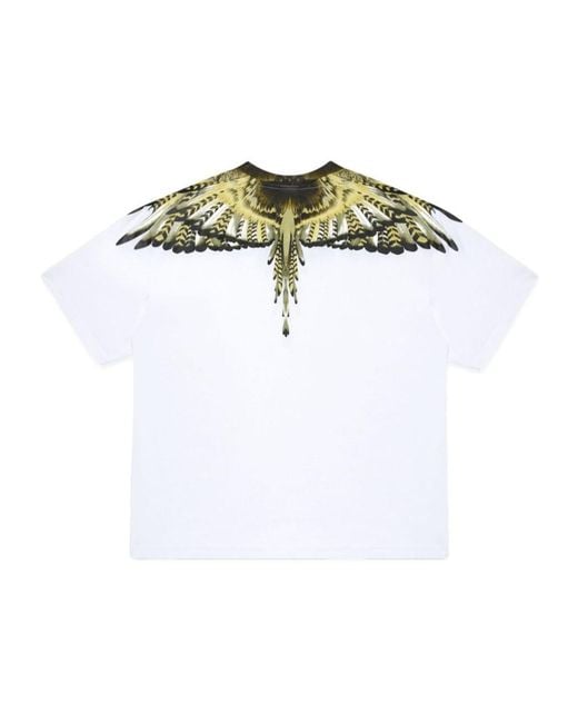 Marcelo Burlon White County Of Milan Wings Printed Crewneck T-Shirt for men
