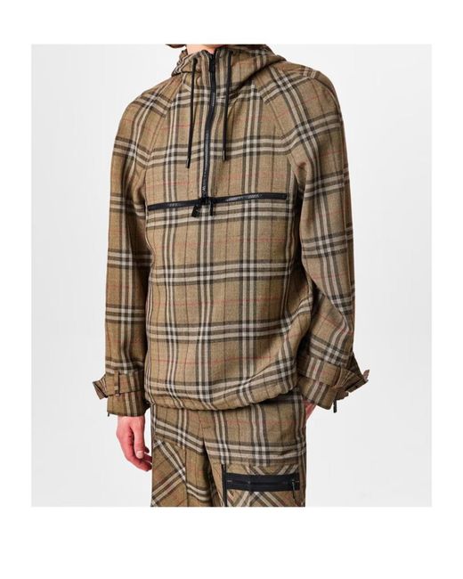 Burberry Green Half-Zip Casual Jacket for men