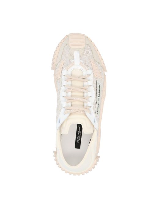 Dolce & Gabbana White Ns1 Lace Sneakers