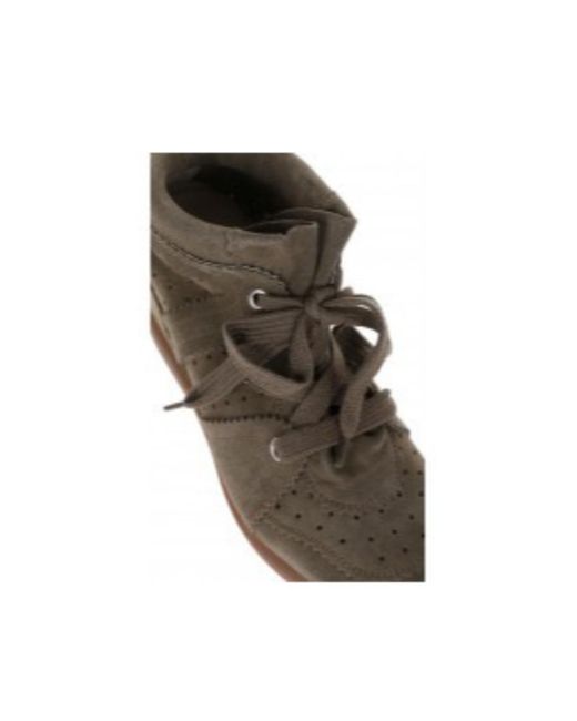 Isabel Marant Brown Bobby Wedge Sneakers