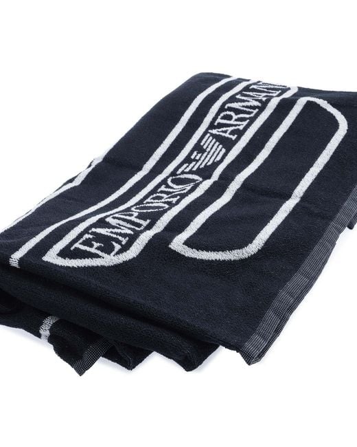 Emporio Armani Blue Woven Towel for men