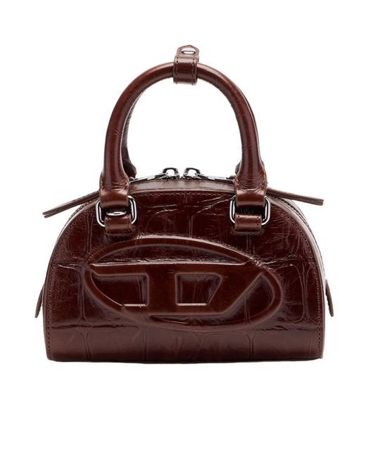 DIESEL Brown 1Dr Dome Cross Body Bag