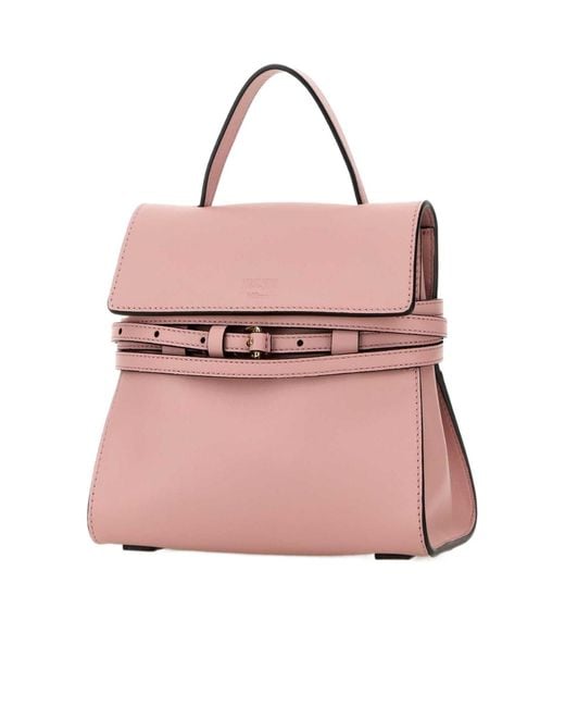 Moschino Pink Tie Me Top Handle Bag