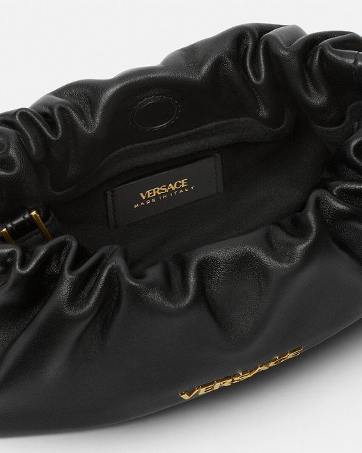 Versace Black Mini Tag Shoulder Bag