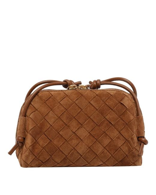Bottega Veneta Brown Concert Intrecciato Shoulder Bag