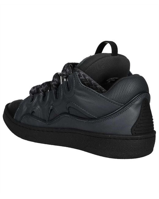 Lanvin Black Curb Lace-Up Sneakers for men