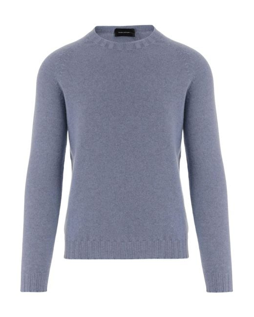 Tagliatore Blue Long-Sleeved Sweater for men
