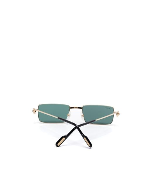 Cartier Green Rectangular Frame Sunglasses for men