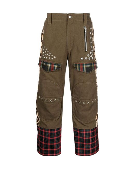 Moschino Green Multi-Pocket Overalls for men