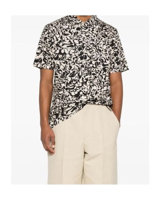 Dries Van Noten White Printed Shirt for men