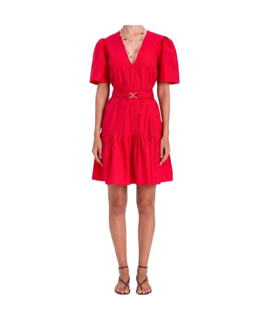 Twinset Red Belted Mini Dress