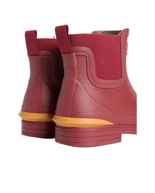 Barbour Red Chelseastyle Short Rain Boot