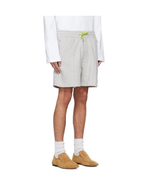 Casablanca White Elastic-Waist Drawstring Shorts for men
