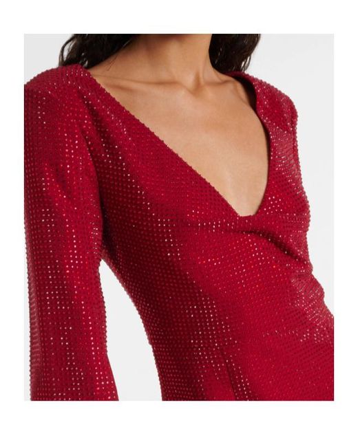 Roland Mouret Red Sequined Minidress