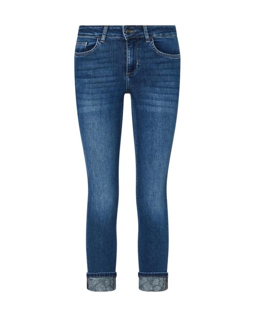 Liu Jo Blue Embellished Skinny Jeans
