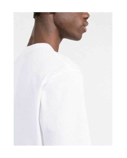 Moschino White Logo-Print T-Shirt for men