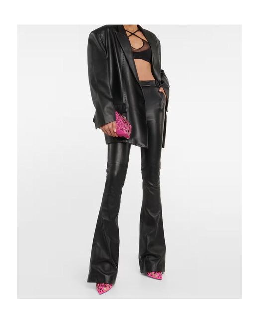 The Attico Pink Midnight Studded Leather Clutch