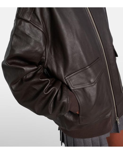 Frankie Shop Black Viper Leather Jacket