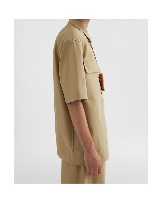 Jil Sander Natural Cotton Shirt With Classic Collar for men