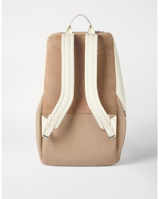 Brunello Cucinelli White Zipper Tennis Bag for men