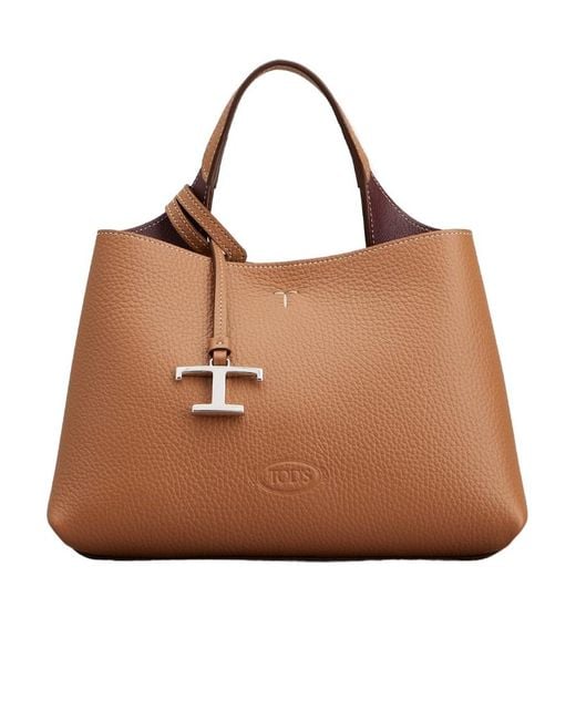Tod's Brown Drawstring Top Handle Shoulder Bag