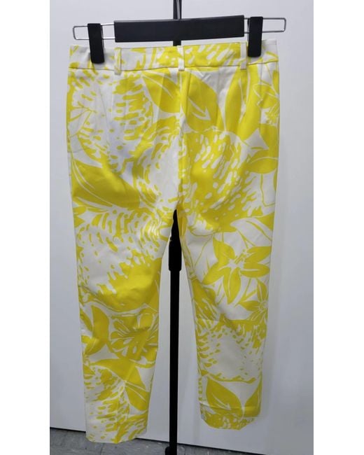 Max Mara Yellow Belt-Loop Casual Pants