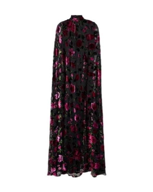 Rodarte Black Devoré Velvet Gown