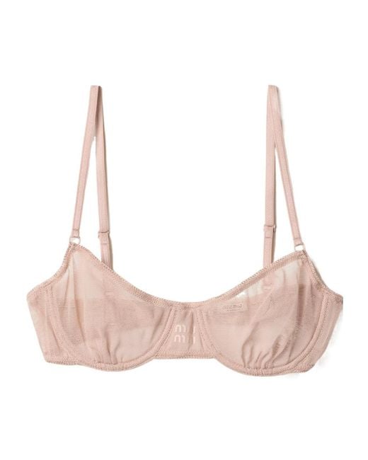 Miu Miu Pink Tulle Bra