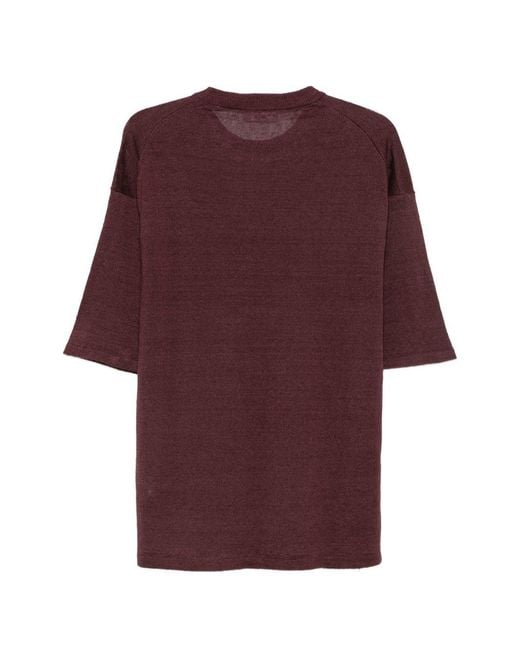Roberto Collina Purple Short-Sleeve Crew-Neck T-Shirt for men