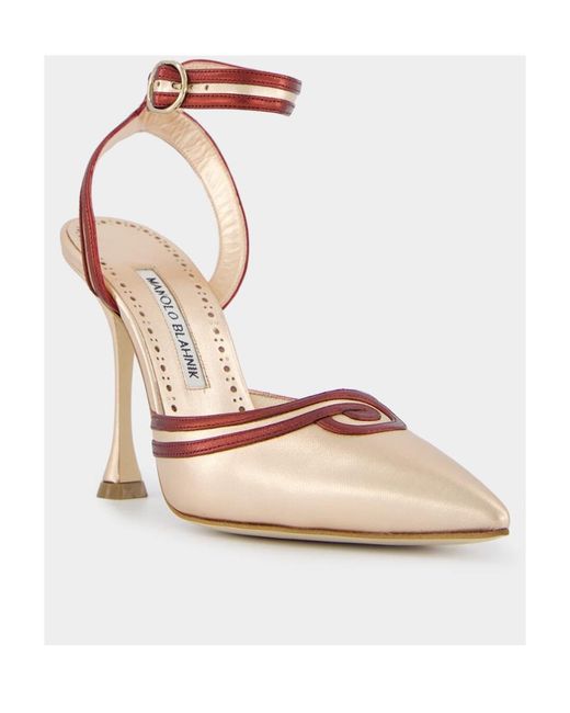 Manolo Blahnik Pink Chonga Pointed Toe Pumps
