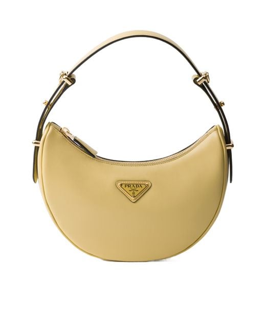 Prada Metallic Arqué Zipped Shoulder Bag