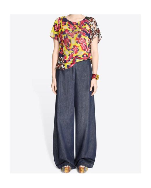 Dries Van Noten Blue Wide-Leg Jeans