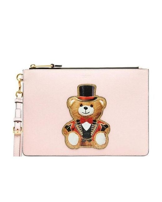 Moschino Pink Teddy Bear With Bag