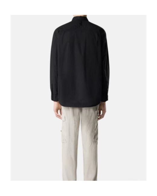 Stone Island Black Buttoned Oxford Shirt for men