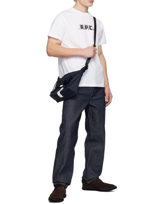 A.P.C. Black Logo Buckled Shoulder Bag for men