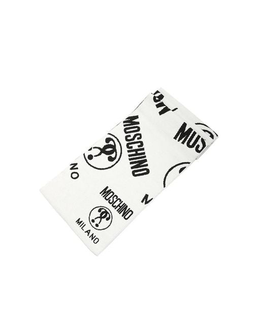 Moschino White Logo Detail Scarf for men