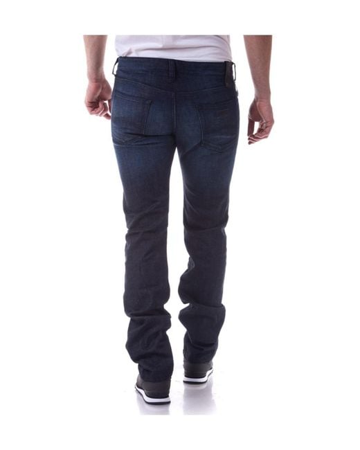 Armani Collezioni Blue Cotton Jeans for men