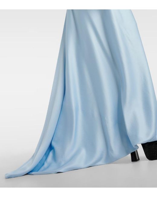 Vivienne Westwood Blue Galaxy Strapless Satin Gown