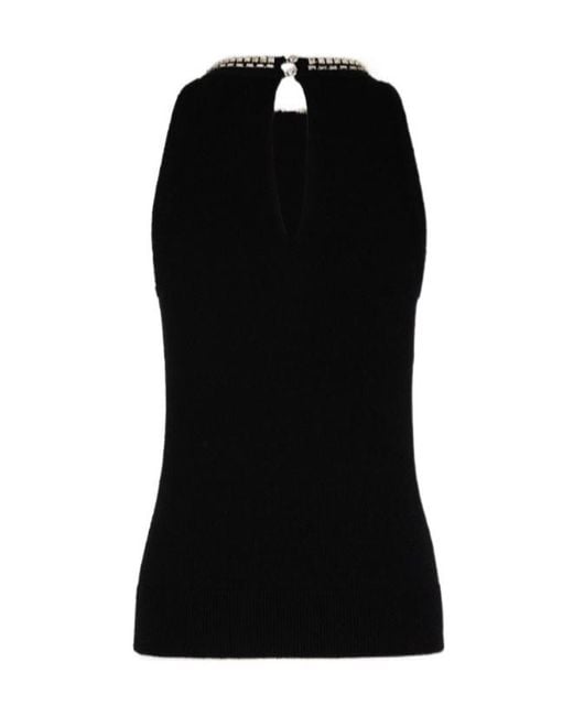 Rabanne Black Rabanne Embellished Sleeveless Top