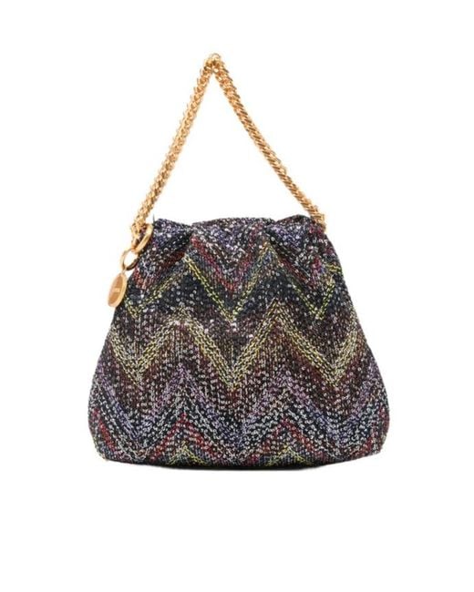Missoni Gray Chevron Chain-Strap Mini Bag