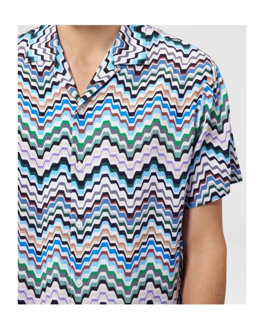 Missoni Blue Zigzag Shirt for men
