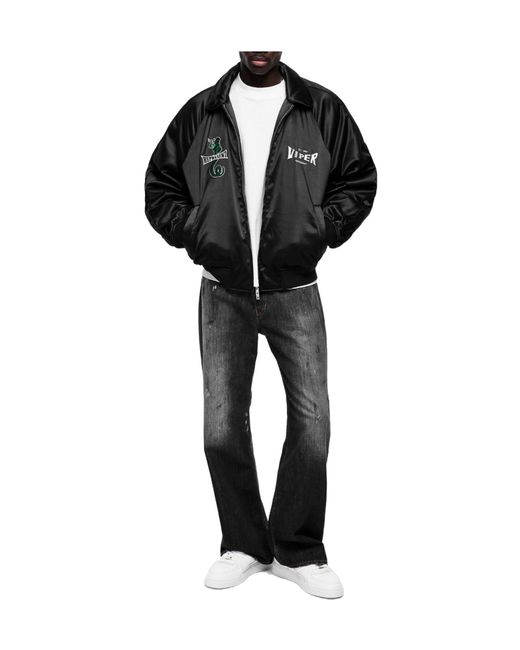 Represent Black Varsity Jacket for men