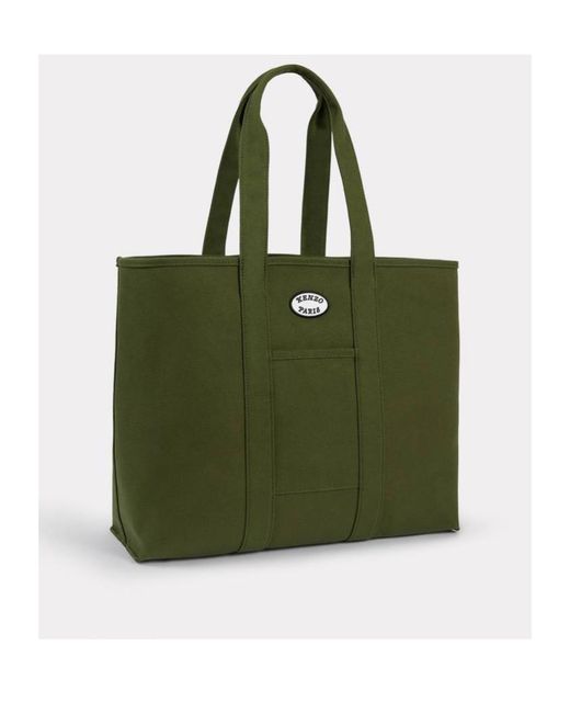 KENZO Green Verdy Market Reversible Large Tote Bag for men